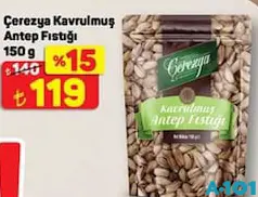 ÇEREZYA KAVRULMUŞ ANTEP FISTIĞI 150 G fiyat ve kampanya bilgisi